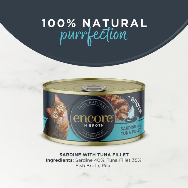 Encore Sardine & Tuna wet cat food 70g - British product