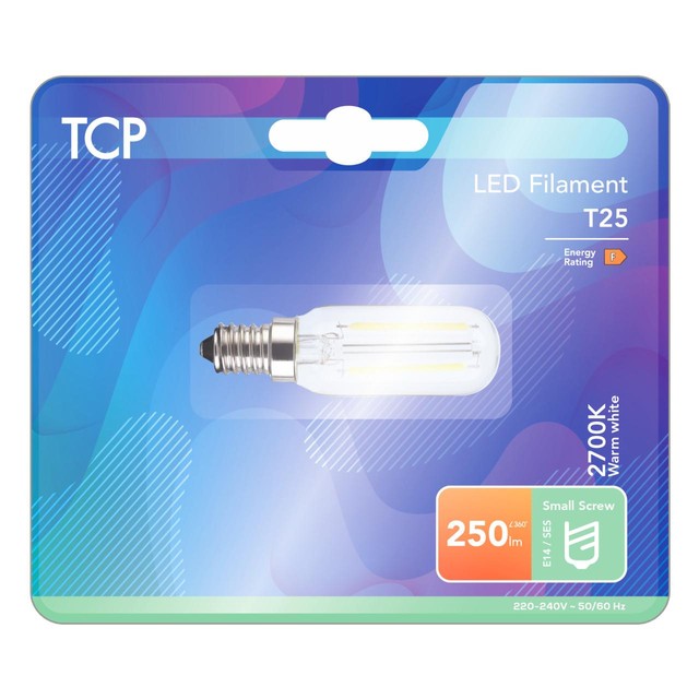 TCP LED Filament Light Bulb Warm White E14 (British brand)