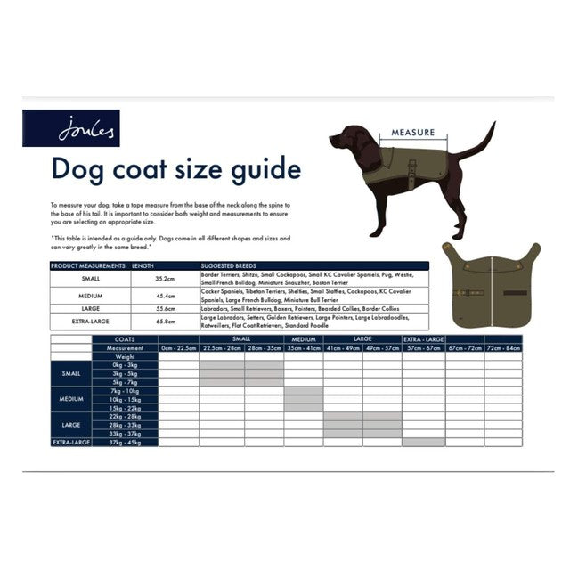 Joules raspberry quilted dog coat small, UK version