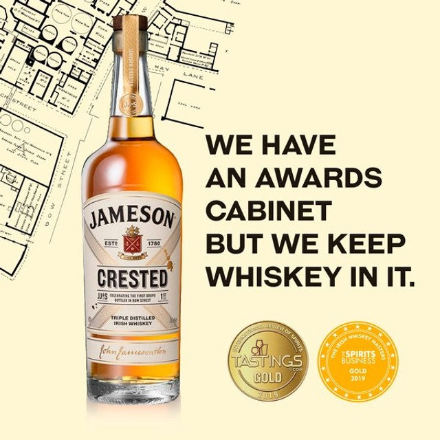 Jameson Crested Irish whiskey 70cl, UK version