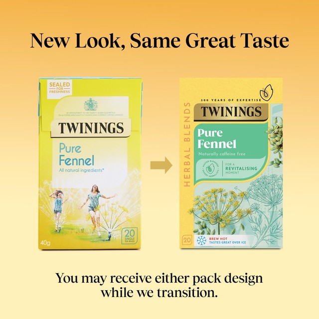 Twinings Fennel Herbal Tea Bags 20 Pack (British brand)