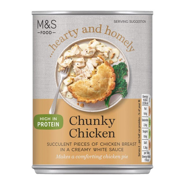 M&S Chunky Chicken in White Sauce 400g, imported from the UK