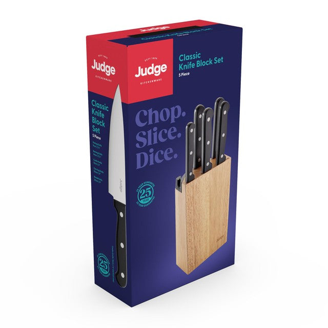 Judge Classic 5 Piece Knife Block Set, UK version