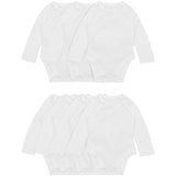 M&S Baby Pure long sleeve bodysuits white imported from the UK