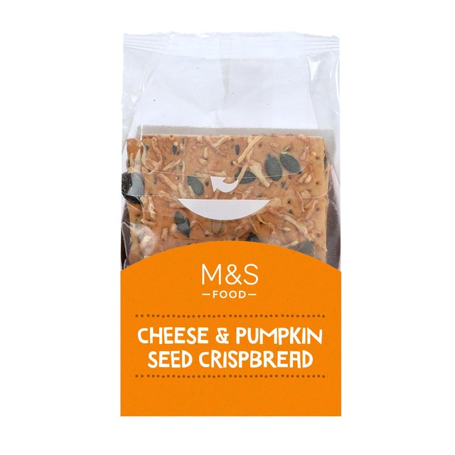 M&S Cheese & Pumpkin Seed Crispbread 200g, imported from the UK