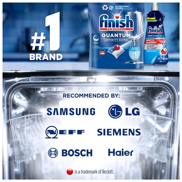 Finish Quantum Infinity Shine Regular dishwasher tablets - British product