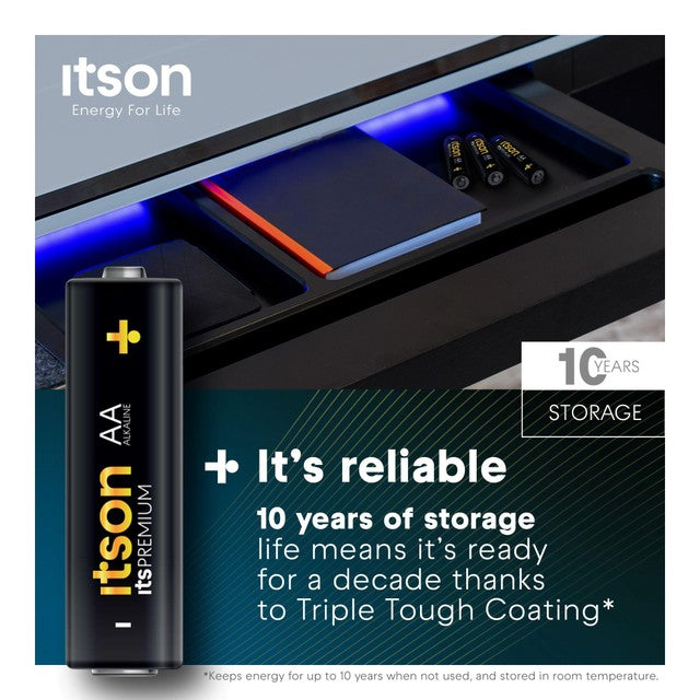 ITSON Itspremium AA alkaline batteries 8-pack, UK version