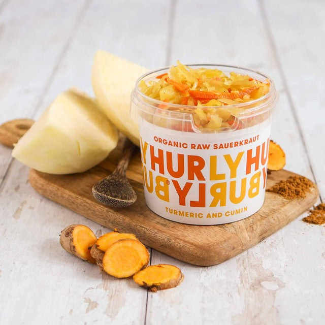 Hurly Burly turmeric and cumin raw sauerkraut 300g - British product