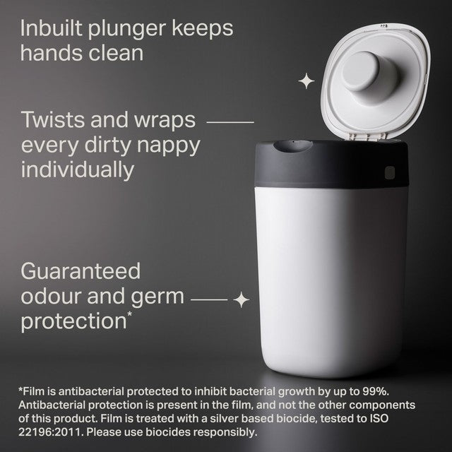 Tommee Tippee Twist & Click nappy bin (British brand)