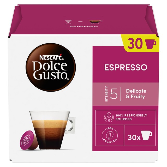 Nescafe Dolce Gusto espresso coffee capsules 30 capsules, imported from the UK