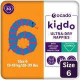 Ocado Kiddo Ultra-Dry Nappies Size 6 13-18kg, imported from the UK