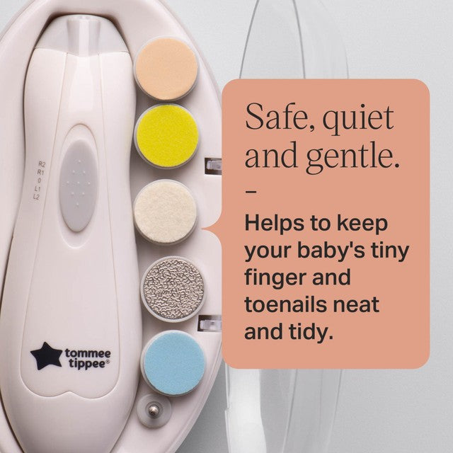 Tommee Tippee Baby Electric Nail Trimmer with six heads (British brand)