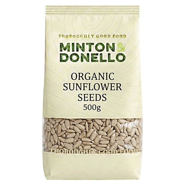 Minton & Donello organic sunflower seeds 500g, imported from the UK
