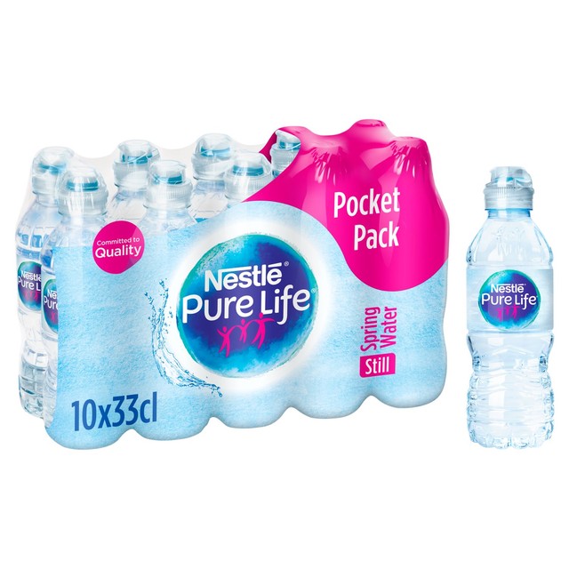 Nestle Pure Life 330ml sports cap water bottle, imported from the UK