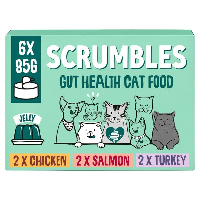 Scrumbles wet cat food classic variety pack 6 x 85g (British brand)