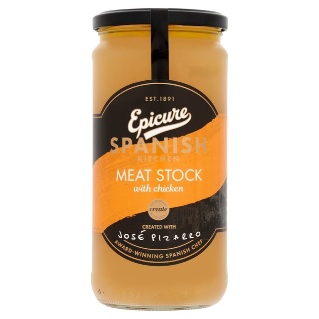 Epicure Spanish chicken stock 680ml - British product