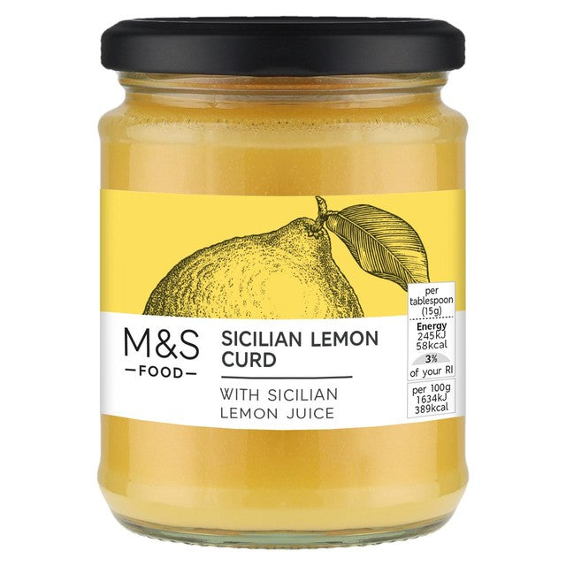 M&S Sicilian lemon curd 325g, imported from the UK