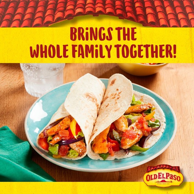 Old El Paso roasted tomato pepper fajita kit 500g, imported from the UK
