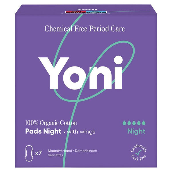 Yoni økologiske nattbind, 7-pakning