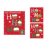 RSW Ho Ho Ho mini Christmas cards pack of 24 (British brand)