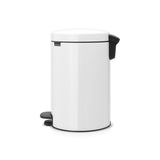 Brabantia white household pedal bin 12L - British product