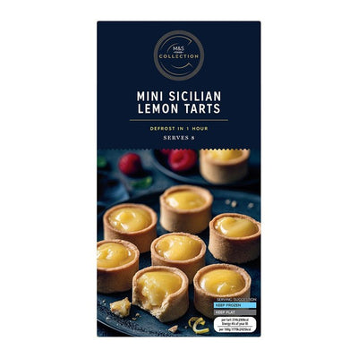 M&amp;S Mini Sicilianske Sitronterter Frossen Bakverk Dessert 168g