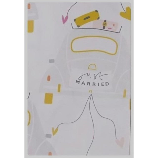 Caroline Gardner Just Married wedding wrapping paper 50cm x 70cm, UK version