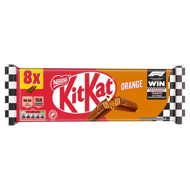 KitKat 2 Finger Orange chocolate biscuit bars multipack (British brand)