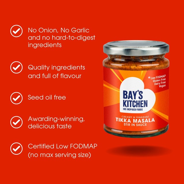 Bay's Kitchen Tikka Masala Low FODMAP stir-in sauce 260g - British product