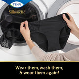 TENA Lady Silhouette washable incontinence underwear Black Size S (British brand)