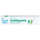 Green People Children's Spearmint & Aloe Vera Fluoride Free Toothpaste 50ml, imported from the UK
