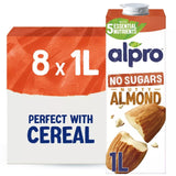 Alpro almond drink no sugar pack of 8 (British brand)