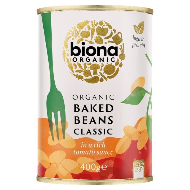 Biona baked beans in rich tomato sauce 400g - British product