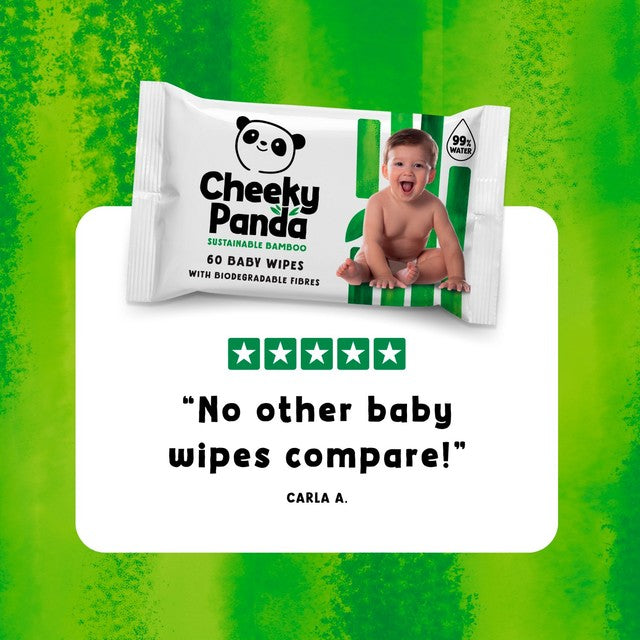 The Cheeky Panda unscented baby wipes 60 wipes (British brand)