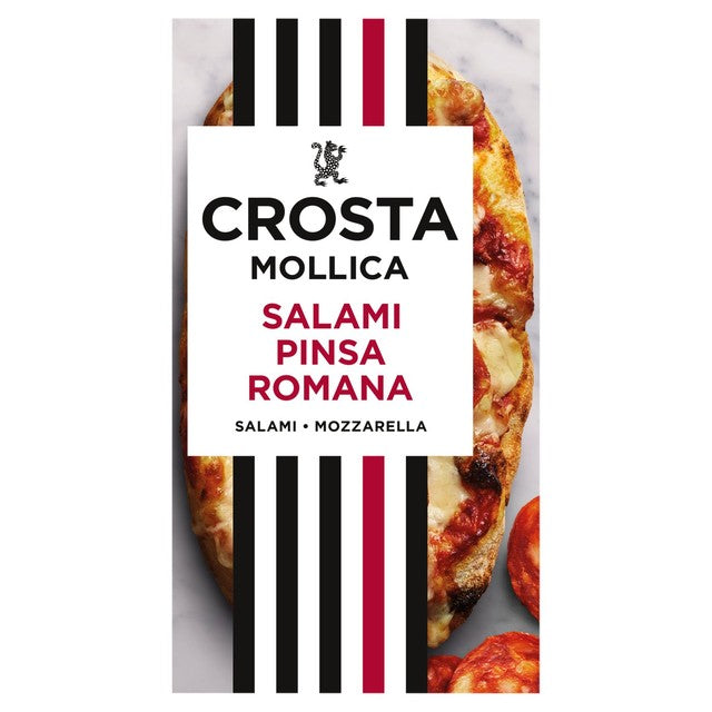 Crosta & Mollica frozen Roman style pizza with salami and mozzarella 160g - British product