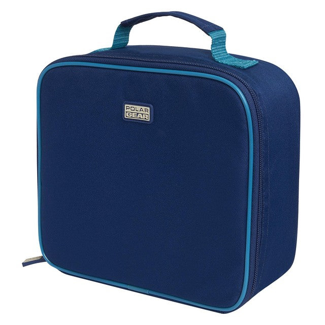 Polar Gear insulated 4-piece lunch set with bottle and ice pack in navy, imported from the UK