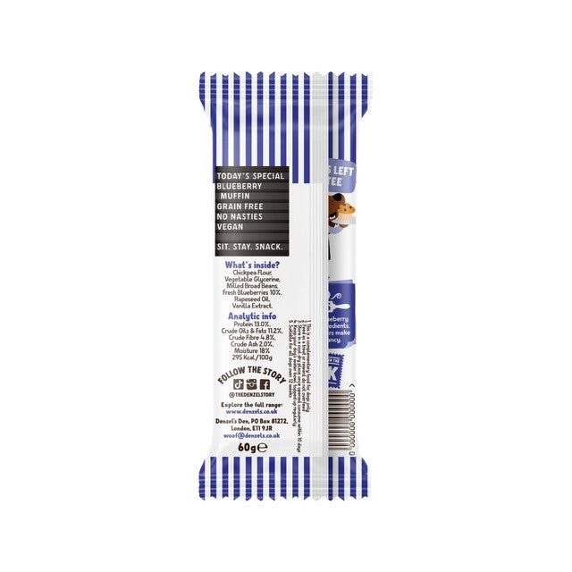 Denzel's Blueberry Muffin dog treat bars 60g - British product