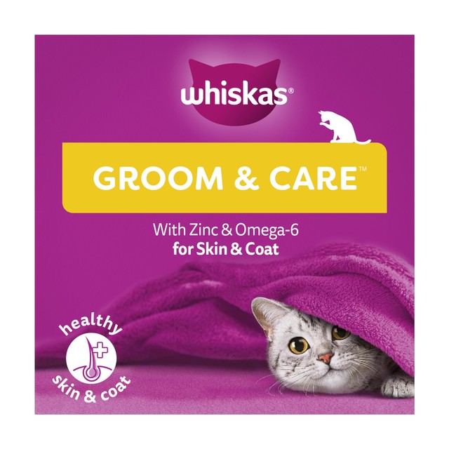 Whiskas Groom & Care cat treat biscuits chicken, imported from the UK