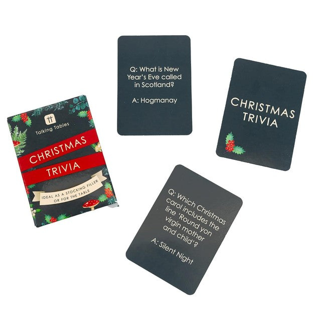 Talking Tables Christmas Trivia Cards Game - British product