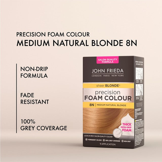 John Frieda hair dye Medium Natural Blonde 8N, UK version