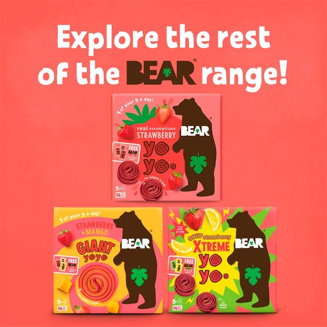 Bear Giant Fruit Yoyos strawberry and mango multipack 5 x 20g - British product