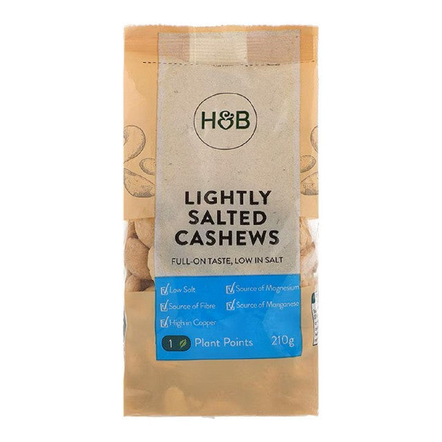Holland & Barrett lightly salted cashew nuts 210g, UK version