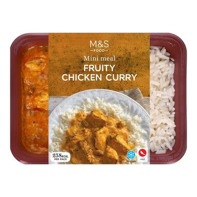Curry de poulet aux fruits avec riz, plat préparé M&S 200 g