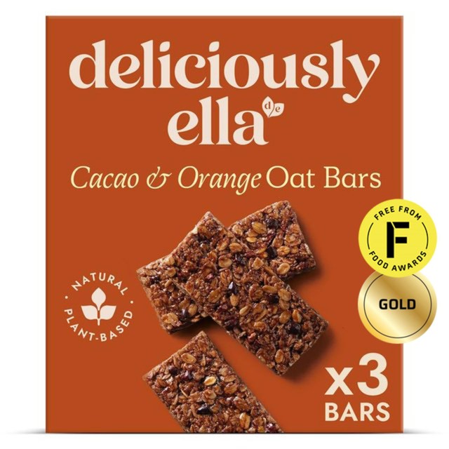 Deliciously Ella cacao orange oat bar 3 x 50g - British product