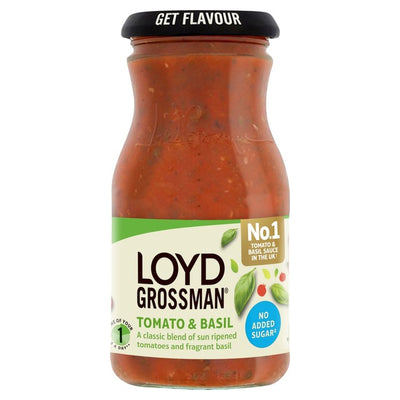 M&S Loyd Grossman Tomaten- & Basilikum-Nudelsauce ohne Zuckerzusatz 350g – Jetzt bei McGrocer online kaufen