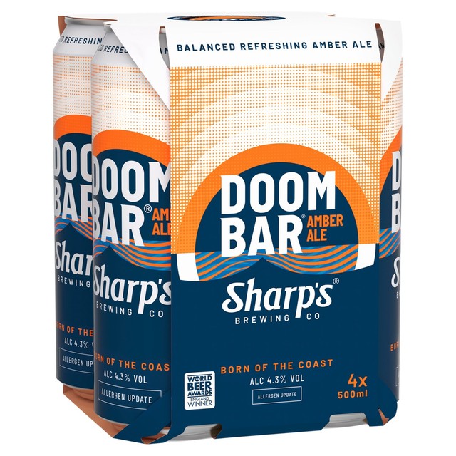 Sharp's Doom Bar Amber Ale 4 x 500ml cans - British product