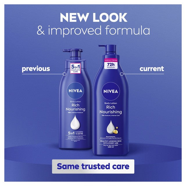 Nivea dry skin body lotion 400ml, imported from the UK