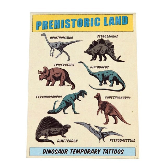 Rex London dinosaur temporary tattoos 12.5cm x 17cm imported from the UK
