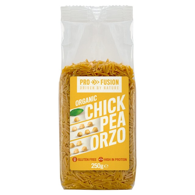 Profusion organic chickpea orzo 250g, imported from the UK