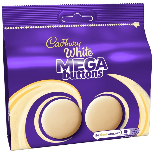 Cadbury White Mega Buttons white chocolate buttons 192g - British product